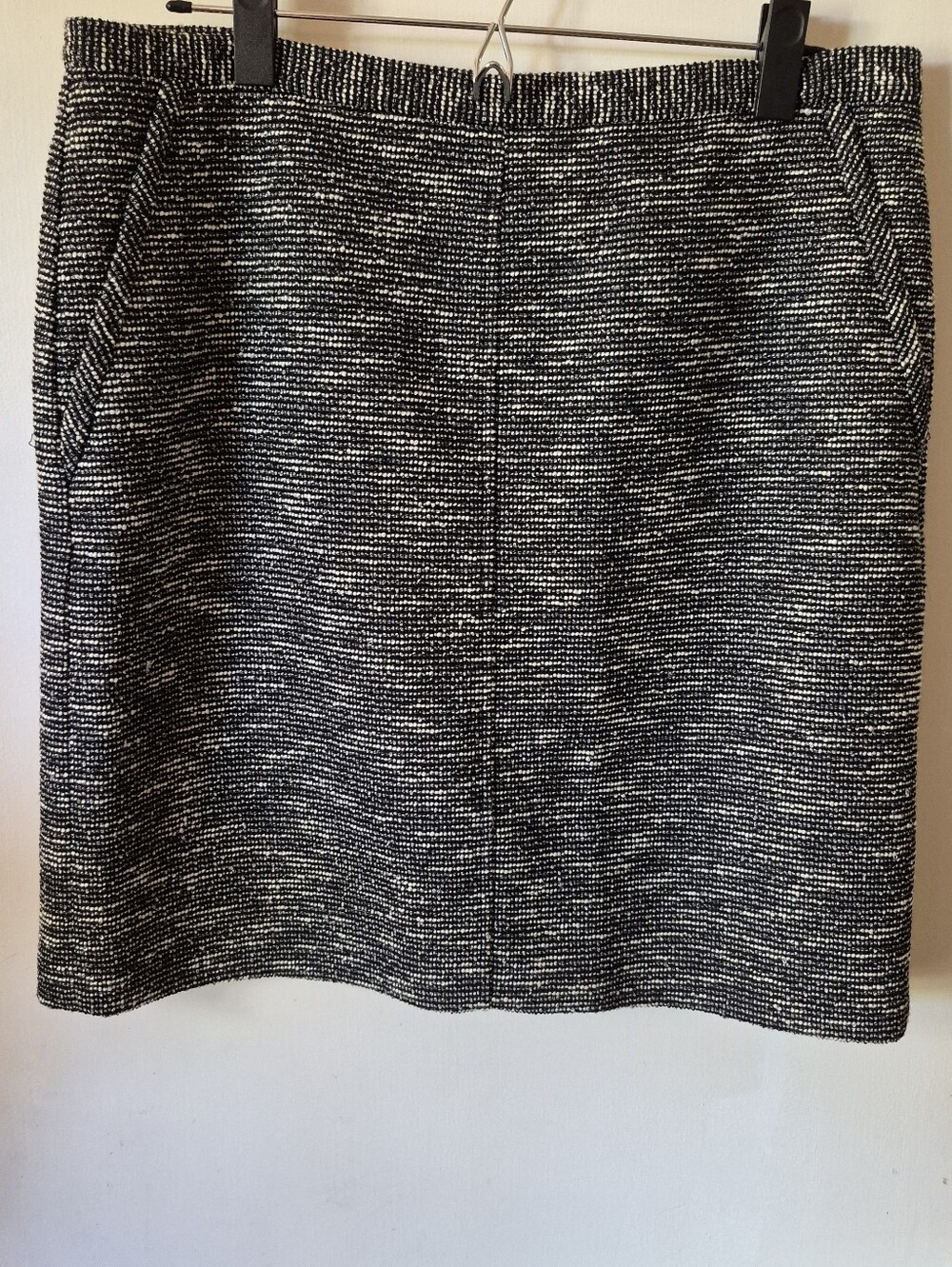Anne Klein Black & White Tweed Pencil Skirt
